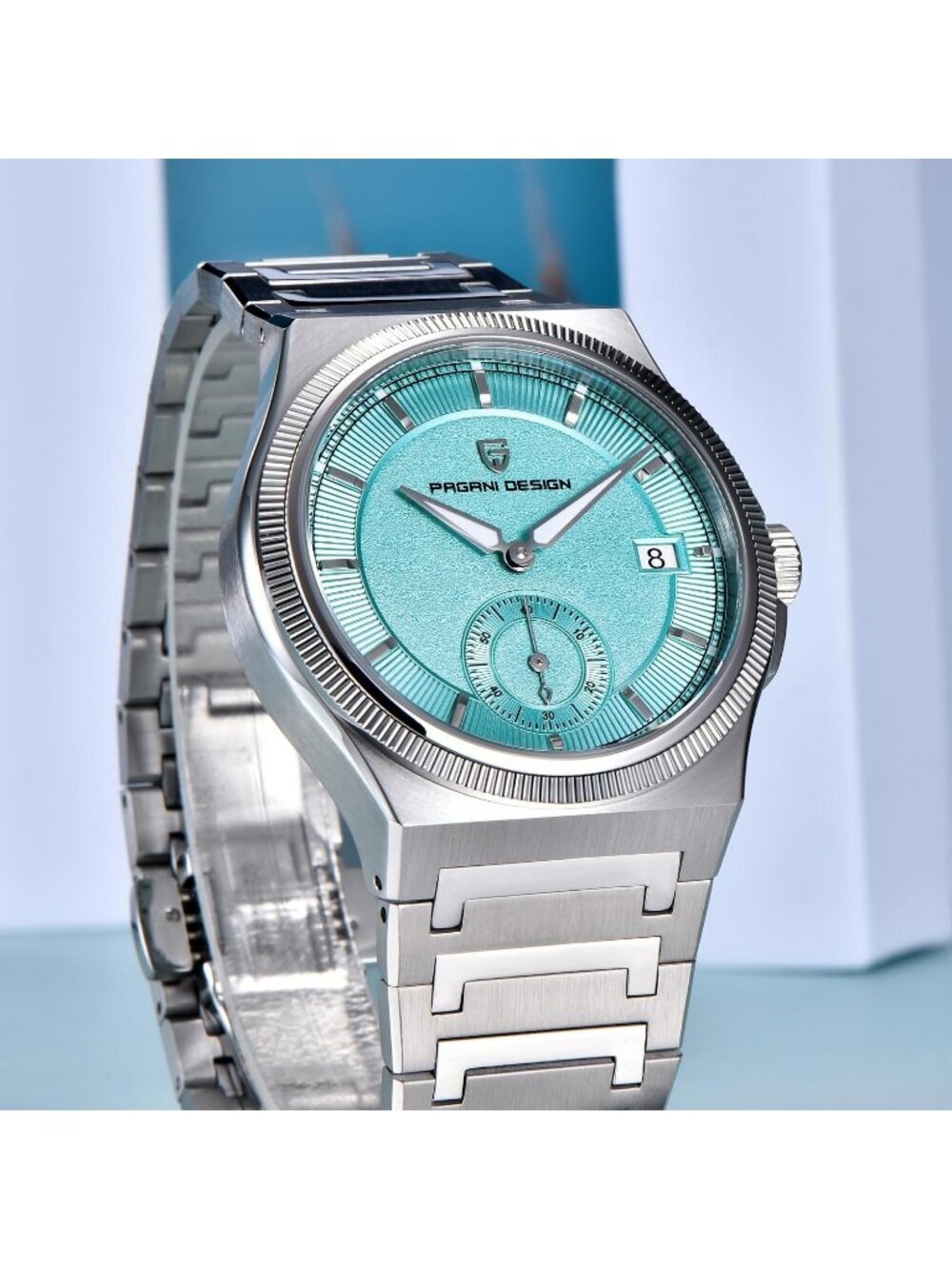 Men's Blue PD-YS029 New Automatic Stainless Steel Mechanical Date Wrist Watch